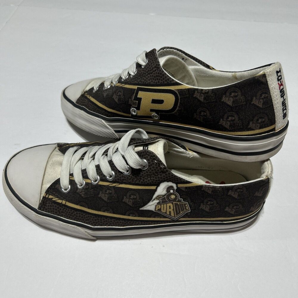 Purdue Boilermakers Moxsters Men's 8 Canvas Shoes Low Top Sneakers NCAA Fan